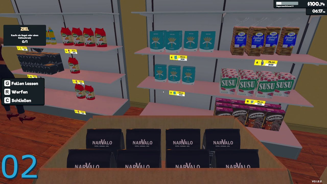 Regale füllen - Supermarket Simulator Folge 02 - Gameplay deutsch - YouTube
