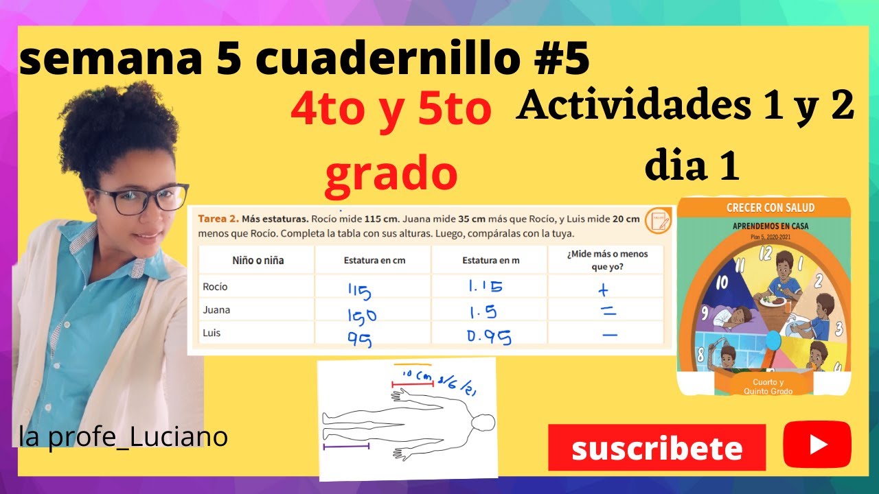 Actividades 1 y 2 día 1 semana 5 cuadernillo 5 de 4to y 5to grado - YouTube