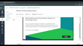Module 10 Knowledge Check | Auto Scaling and Monitoring | AWS Academy | AWS cloud foundations | AWS