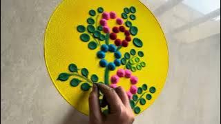 Easy and simple Flower Rangoli Design | satisfying video | Sand art