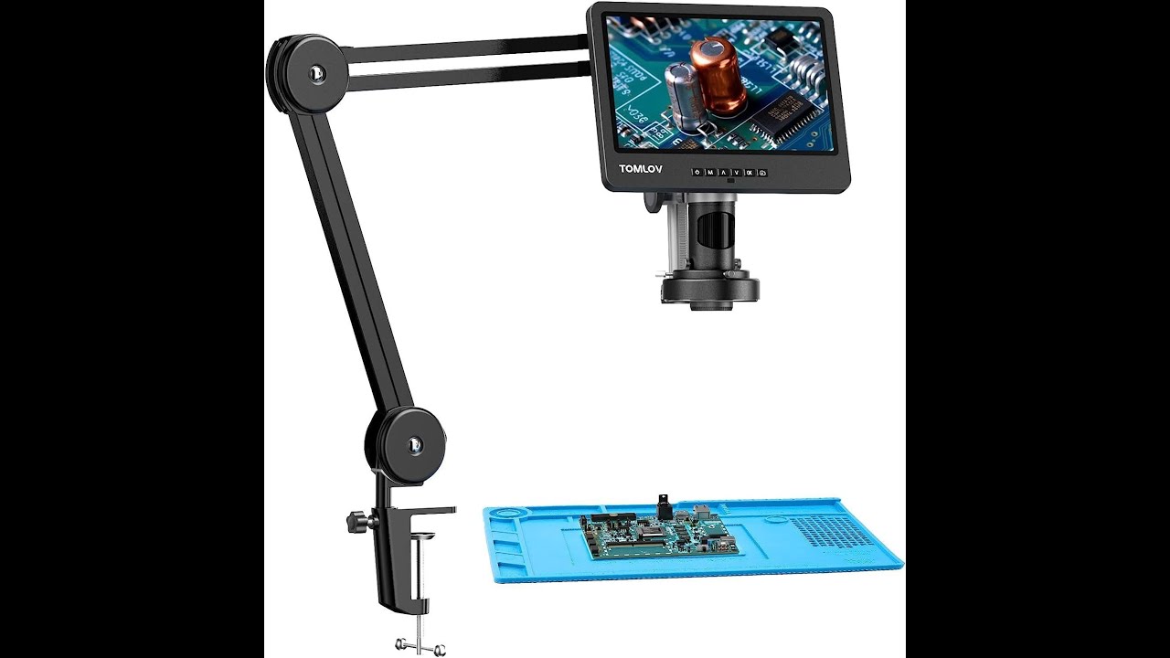 TOMLOV DM602 Flex 10.1" Digital Microscope 2000X LCD Video Microscope