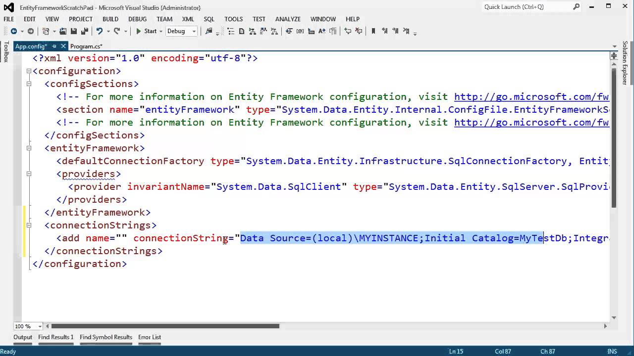 asp sql server connection string example