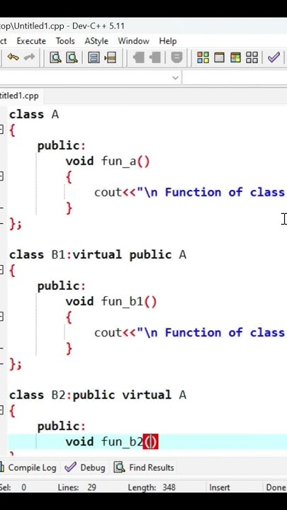 virtual base class of child class 🔥🔥 B1 & B2 || C++ language 🔥🔥🔥🔥 - YouTube