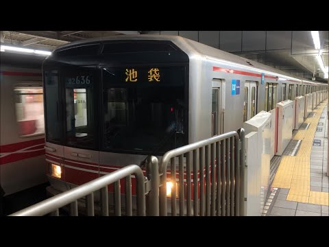 《最後の原型未更新》営団02系136編成（最後の千鳥式→矢印ランプ表示機搭載車両）が発車するシーン（2020.7.24）
