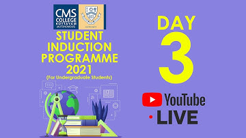 🔴LIVE | STUDENT INDUCTION PROGRAMME 2021 |  Day 3 |Undergraduate Students