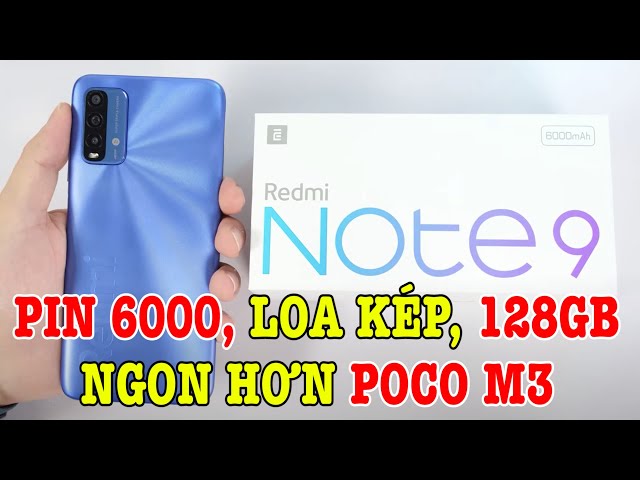 Mở hộp Redmi Note 9 4G 2021 ĐẦU TIÊN Ở VN: Pin 6000, Loa kép, ngon hơn Poco M3