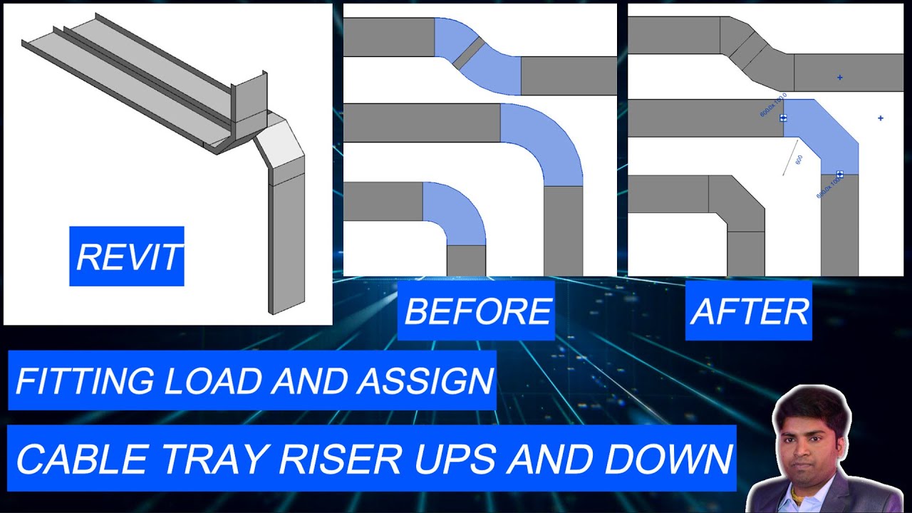 CABLE TRAY RISER UPS AND DOWN CONCEPT FITTING LOAD AND ASSIGN