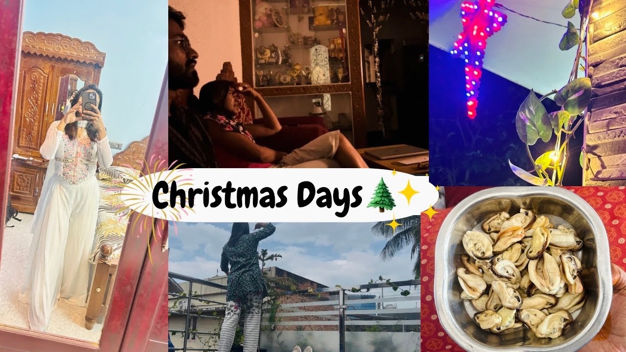 December Random days in அம்மா வீடு 🎅 christmas preparations🌲 சிப்பி மீன் Recipe 🥘 #christmas #vlog 