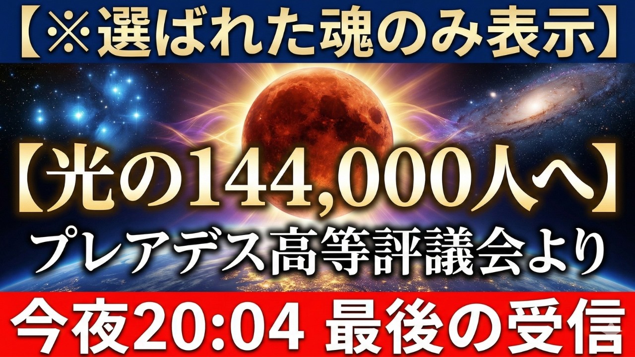【※光の144,000人へ】選ばれた魂のみ表示。今夜20時04分までに必ず受信してください。【プレアデス高等評議会】