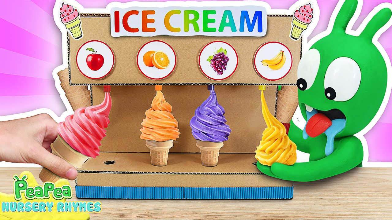  Fruit Ice Cream Song  More Pea Pea Nursery Rhymes  Kids Songs   Fun Sing Along Songs