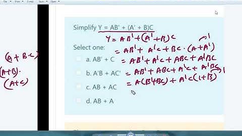 Simplify Y=AB