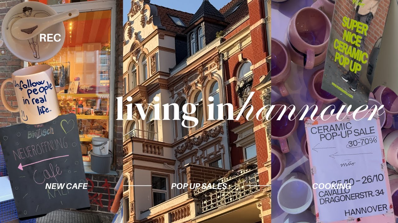 living in hannover 🍁 kali cafe in linden, motel a miio pop-up sale, cooking bibimbap