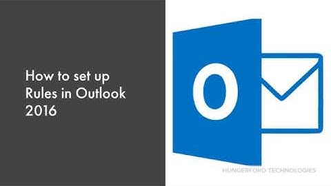 How to set up rules in Outlook 2016