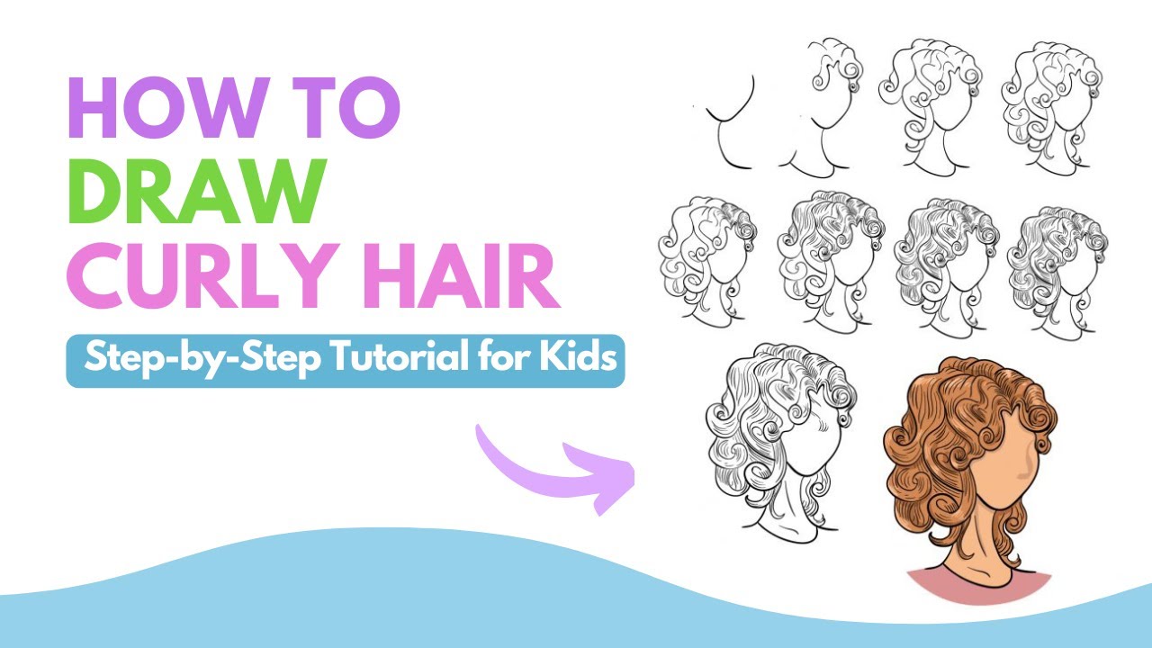 How to Draw Curly Hair - Step by Step for Beginners - YouTube