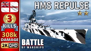 Battle Of Warships Repulse 3 Kills - 308K Damage