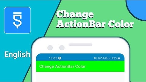 How To Change ActionBar Background Color In SketchWare|English|#AndroidBulb