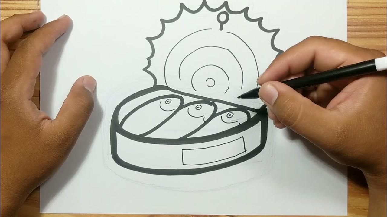 How to draw CANNED SARDINES with easy YouTube