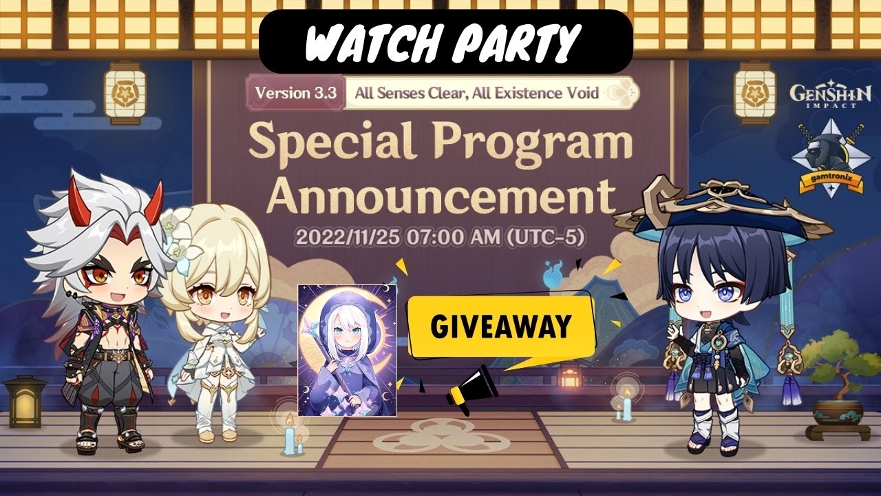 🔴Live: Version 3.3 Special Program Watch Party - Genshin Impact