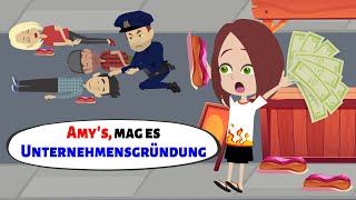 Deutsch lernen | Amy's erste Unternehmensgründung | Wortschatz und wichtige Verben | Hallo Amy