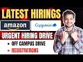 Accenture , Capgemini , Amazon Hiring Update | Off Campus Drive | Freshers Jobs | Latest Hirings