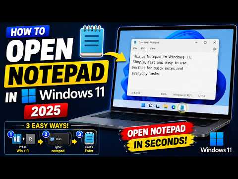 How to Open Notepad in Windows 11 (2026) | Easy Methods