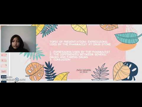 Presentation EXPRESSIONS USED BY THE PHARMACIST AT DRUG STORE