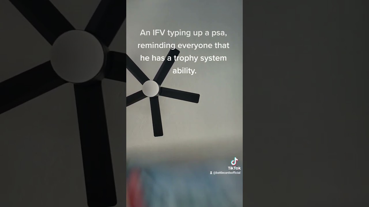 IFV is typing up an intense psa.. about how he has a trophy system