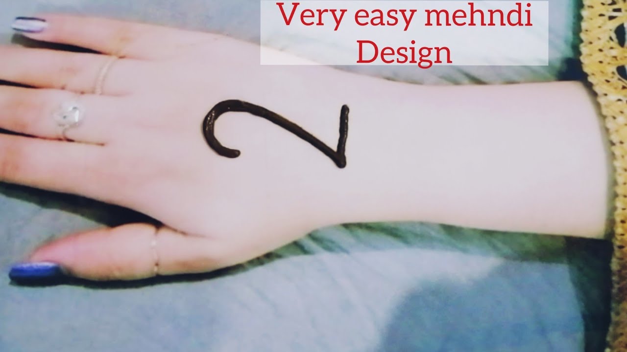 Beautiful 2 Letter Trick Arabic Henna Mehndi Design For Back Hand New 