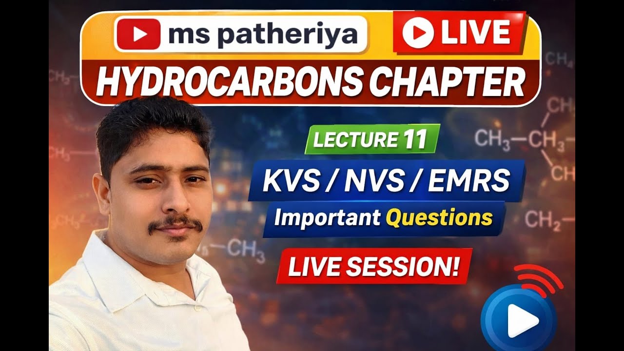 KVS NVS EMRS pgt organic chemistry free course | kvs nvs emrs pgt chemistry course 2026 | lect -11