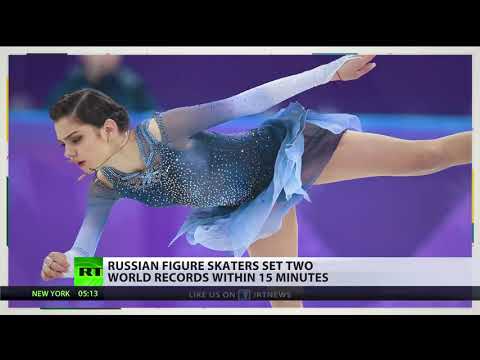 Russian figure skaters set two world records within 15 minutes