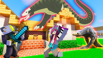 ONE VÀ NOOB YETI THỬ THÁCH TIÊU DIỆT QUÁI VẬT THẰN LẰN KHỔNG LỒ TRONG MINECRAFT