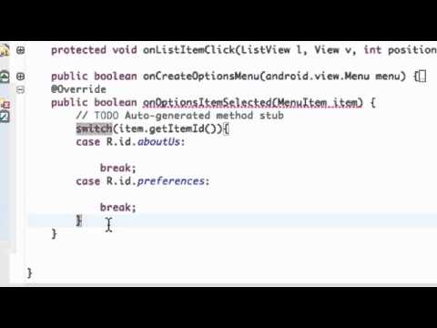 Android Application Development   52   Making MenuItems do something