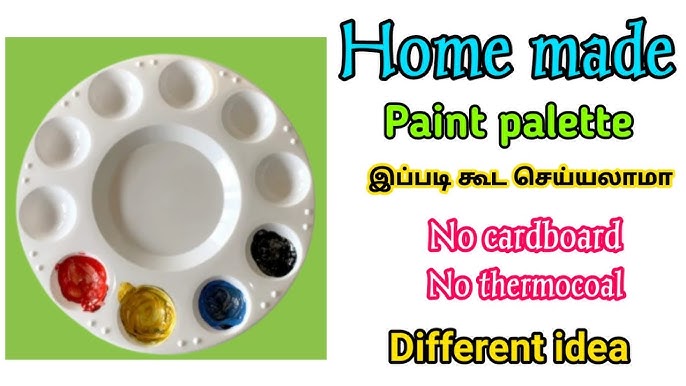 Homemade painting palette/How to reuse paint bottle caps/DIY how to make  color palette at home 