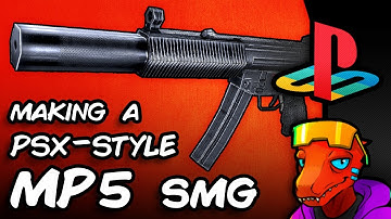 Making a PSX-style Low-poly MP5 SMG