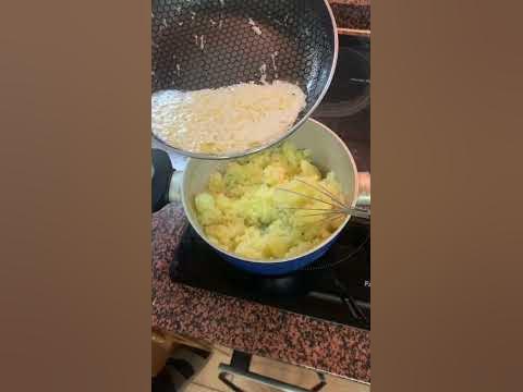 Mashed potatoes with leftover spaghetti sauce - YouTube