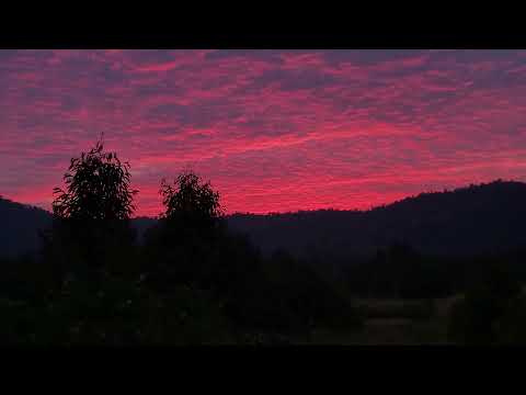 Thai Sunset over Khao-Wong-Khao Chamao National Park - View from the Farm