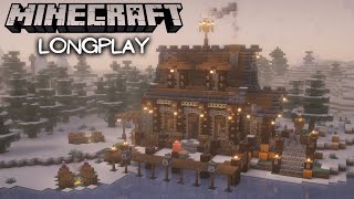 Building a Snowy Fishing Lodge  Minecraft Relaxing Longplay, Peaceful 1.20 Adventure