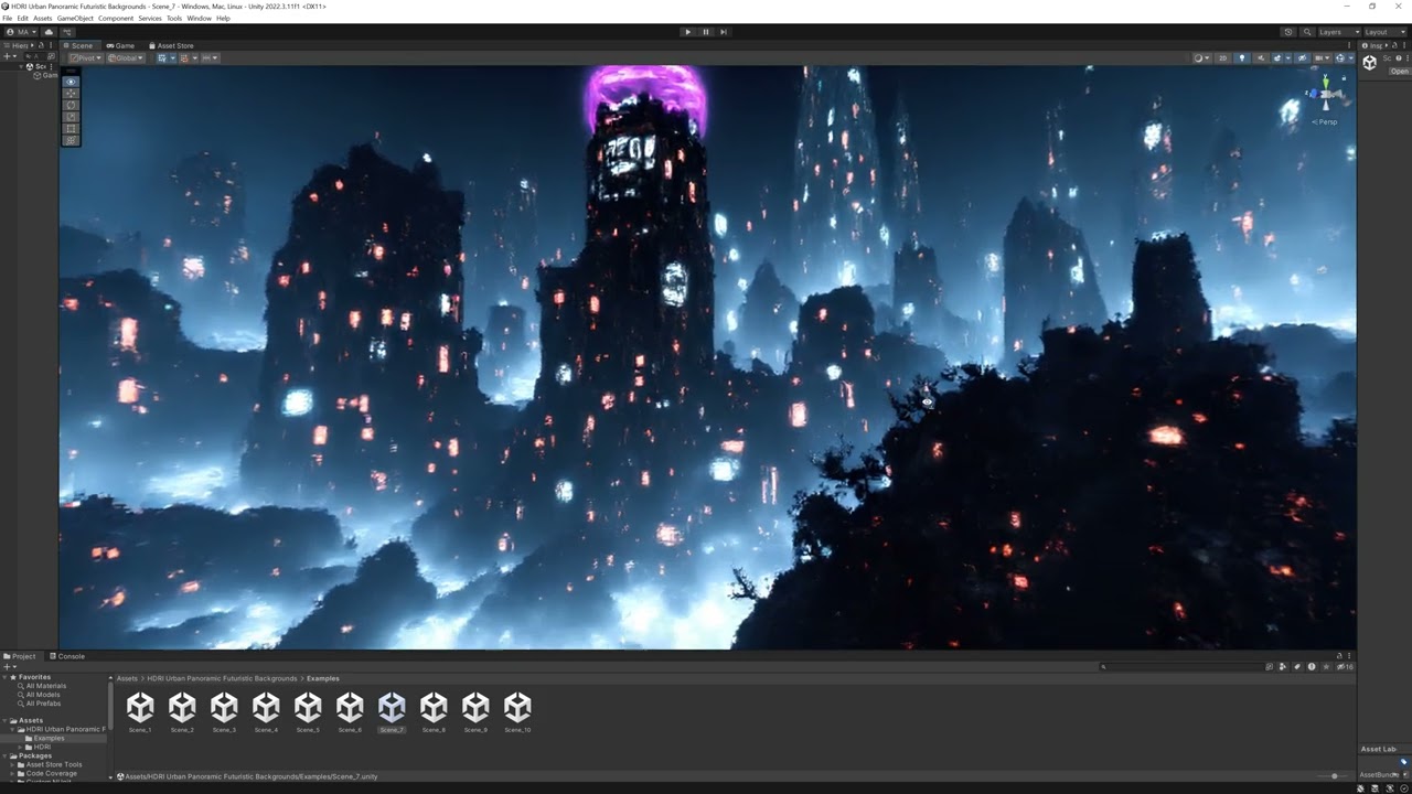 HDRI Urban Panoramic Futuristic Backgrounds, video preview 2