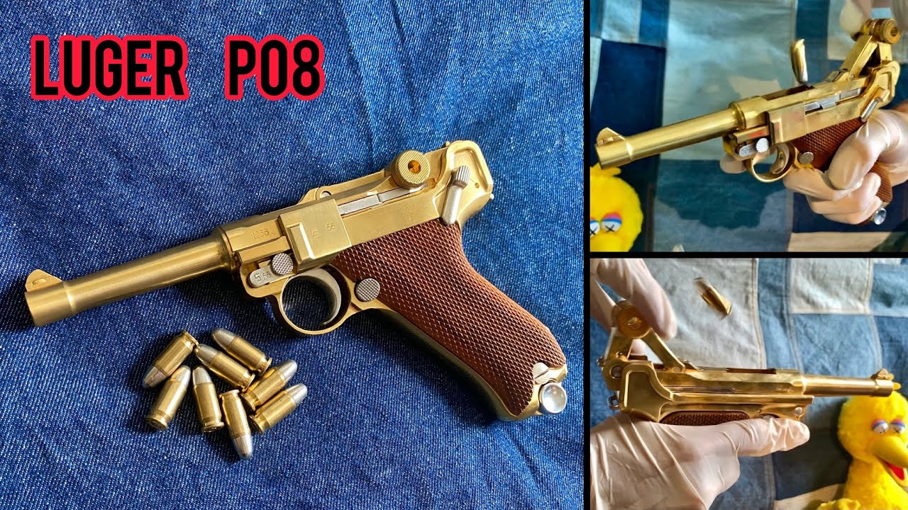 Marushin Luger P-08 Modelgun マルシン ルガーP08 モデルガン - YouTube