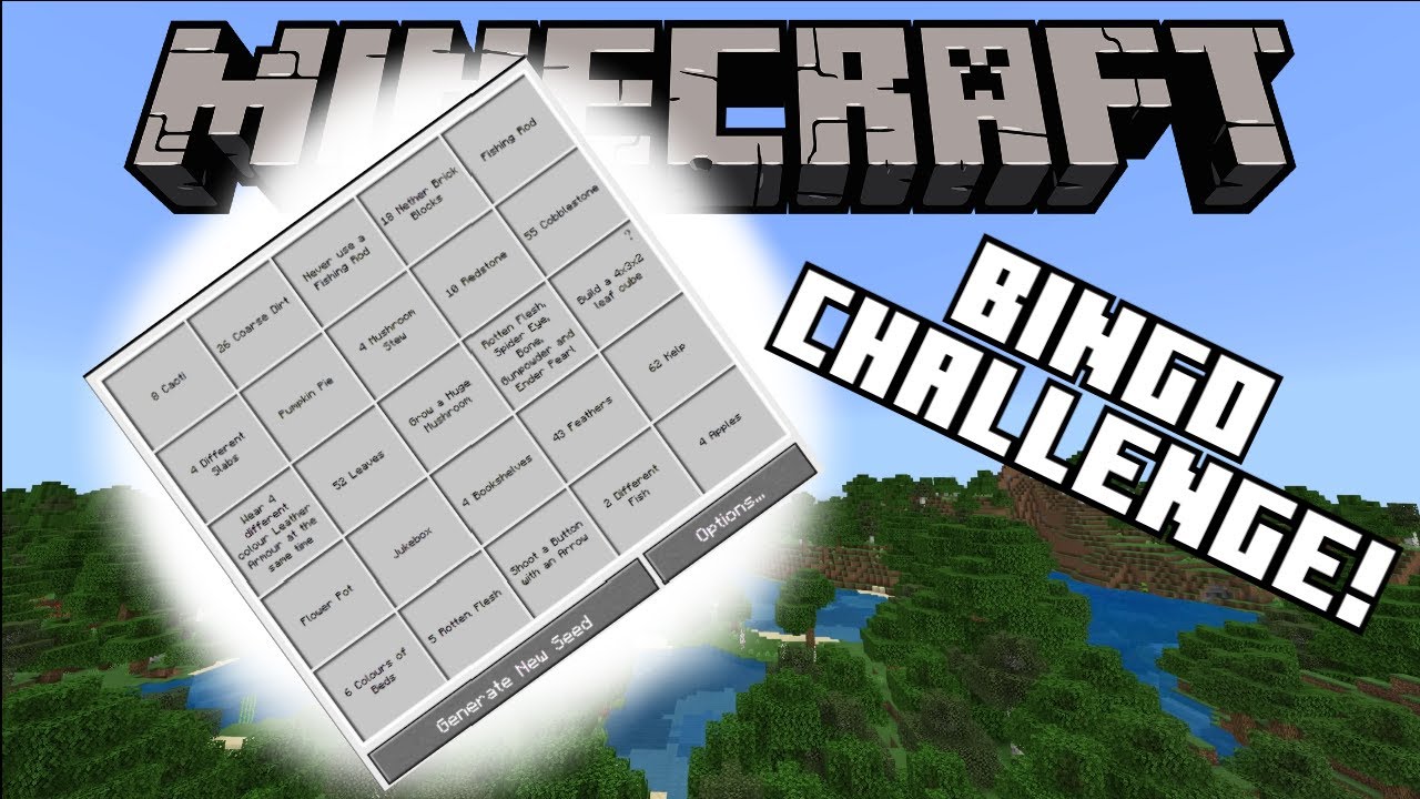 MINECRAFT BINGO CHALLENGE!| Minecraft Challenges - YouTube
