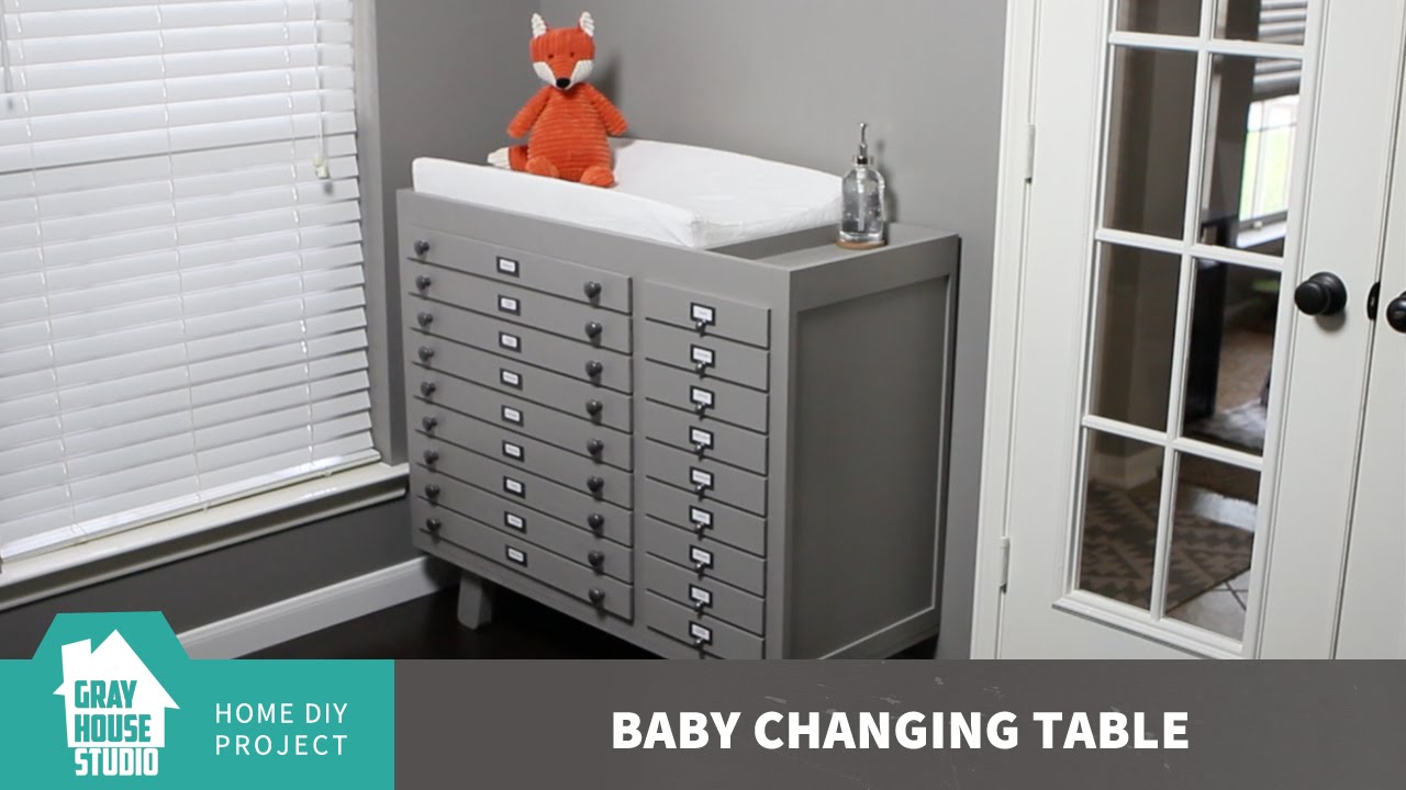 How To Build A Changing Table With Storage Youtube