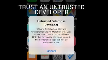 Trust an Untrusted Developer iOS 9