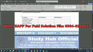CS614 Assignment 1 Solution FALL 2024, CS614 Assignment 1 solution 2024, CS614 Assignment 1, CS614