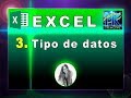 EXCEL: tipo de DATOS