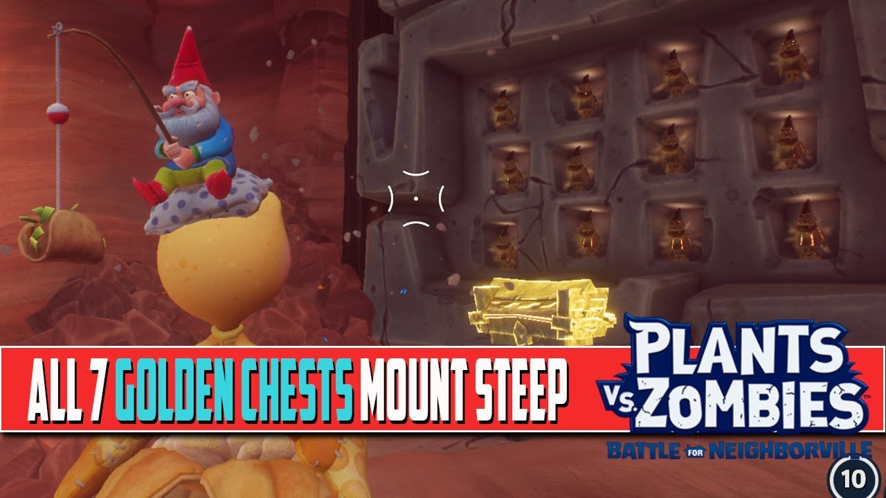 Plants VS Zombies BFN All Golden Chest Locations Mount Steep YouTube