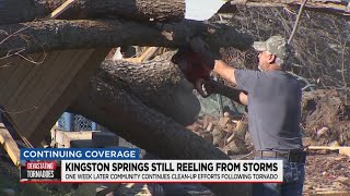 One week later community continues cleanup efforts following tornado