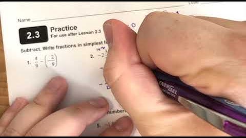 Section 2.3: Subtracting Rational Numbers