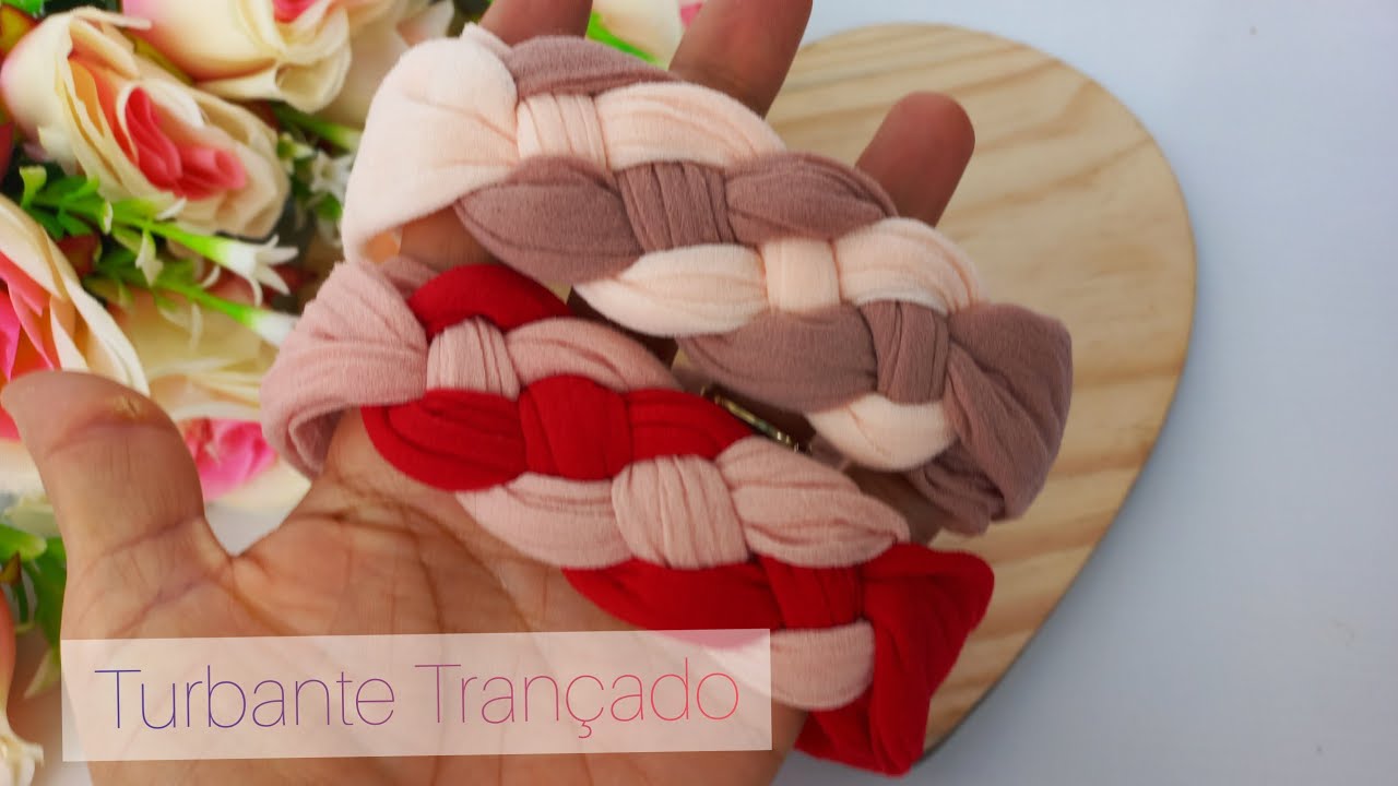 Turbante Trançado Na Meia De Seda