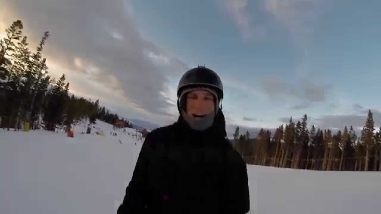Night ride snowskate fun in Colorado