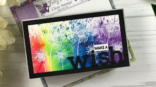 Fairy Stamper - Mini Slimline Card with Pigment Powders